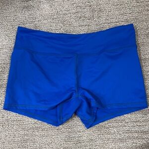 Vibrant Blue Athletic Shorts with Stretchy Moisture-Wicking Fabric